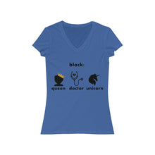 Load image into Gallery viewer, Women's Jersey Short Sleeve V-Neck Tee