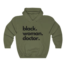 Load image into Gallery viewer, Black Woman Doctor Heavy Blend™ Hooded Sweatshirt