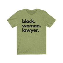 Load image into Gallery viewer, Black Woman Lawyer Jersey Short Sleeve Tee