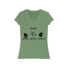 Load image into Gallery viewer, Women's Jersey Short Sleeve V-Neck Tee