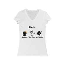 Load image into Gallery viewer, Women's Jersey Short Sleeve V-Neck Tee
