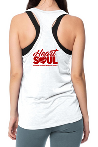 Heart & Soul NOLA Flowy Burnout Racer Back Active Workout Tank Top