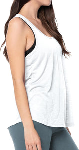Heart & Soul NOLA Flowy Burnout Racer Back Active Workout Tank Top