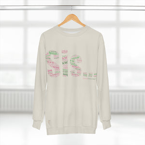 Sis... Words of Affirmation AOP Sweatshirt (Pink/Green)