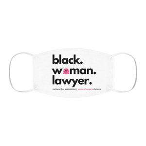 Black Woman Lawyer Black Face Mask (WLD)