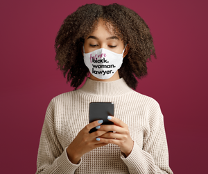 Future Black Woman Lawyer Face Mask