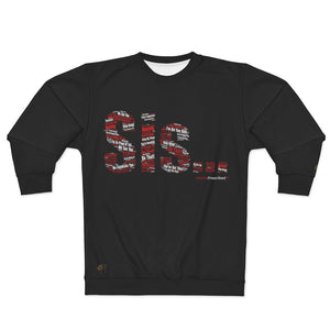 Sis... Words of Affirmation Cream AOP Sweatshirt (Red/White)