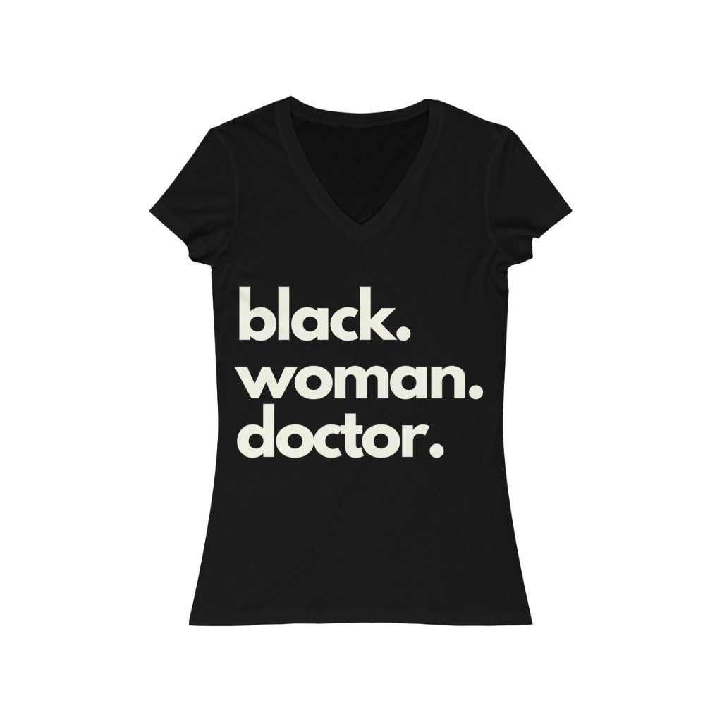 Black Woman Doctor V-Neck Tee