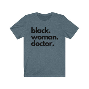 Black Woman Doctor Jersey Short Sleeve Tee