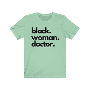 Black Woman Doctor Jersey Short Sleeve Tee